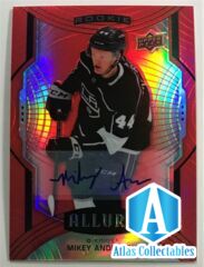 2020-21 Allure Red Rainbow Rookie Auto #110 Mikey Anderson